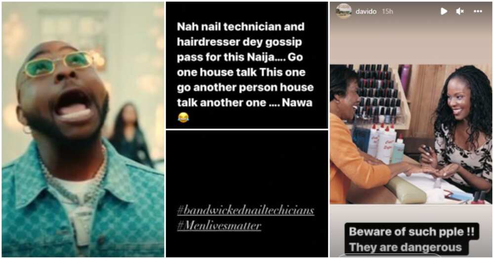 Davido, nail technicians and hairdressers