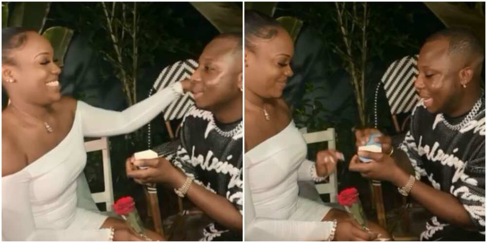 Davido’ s PA Santus Gee off the market as he gets engaged