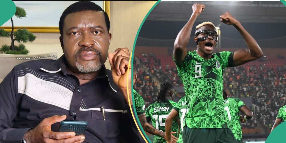 AFCON: Kanayo O Kanayo celebrates Super Eagles win against Cameroon.