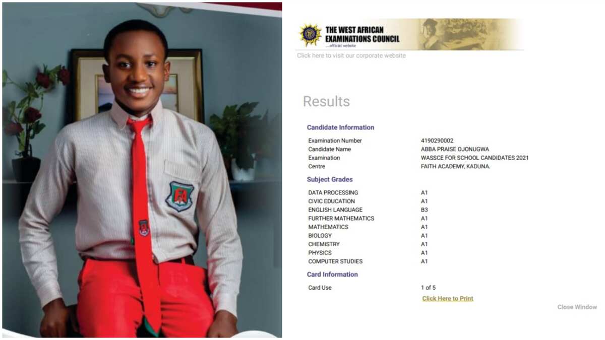 Nigerian boy passes WAEC with 8 A1's, asks people for support to study medicine in university