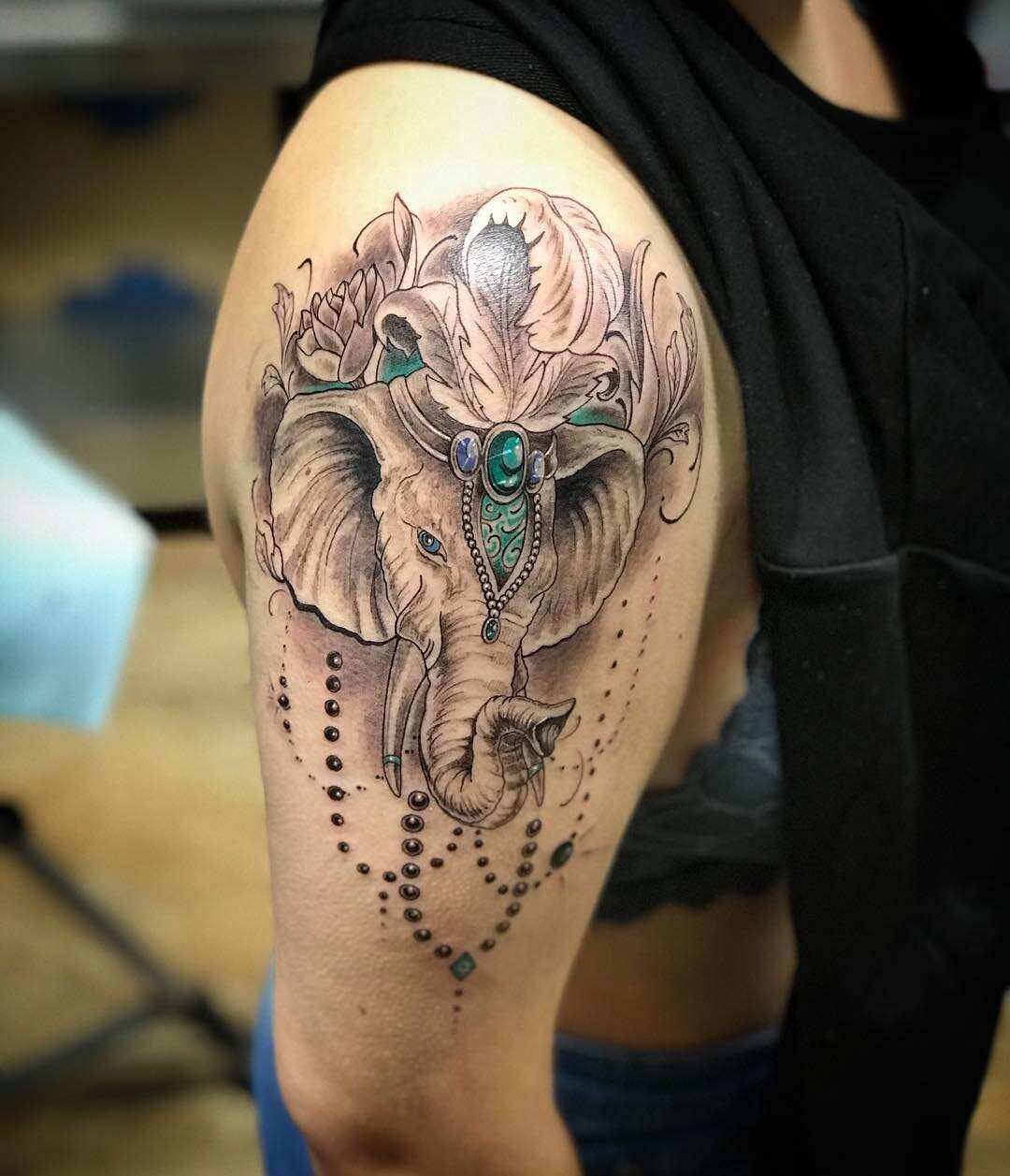 Elephant Tattoo On Inside Of Arm