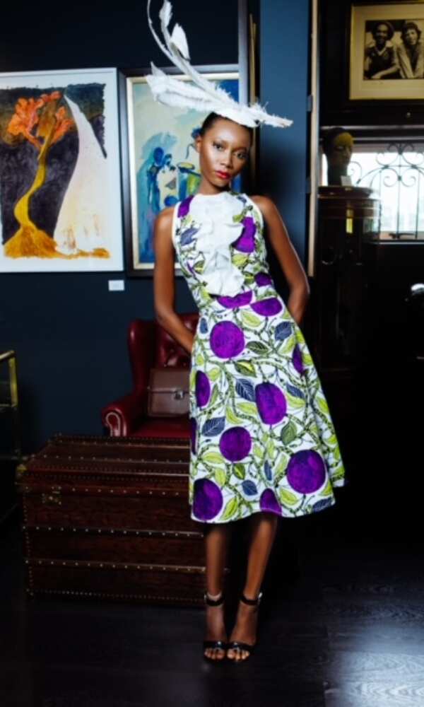 Ankara corset dress with side draping  African fashion, African design  dresses, African print dress ankara