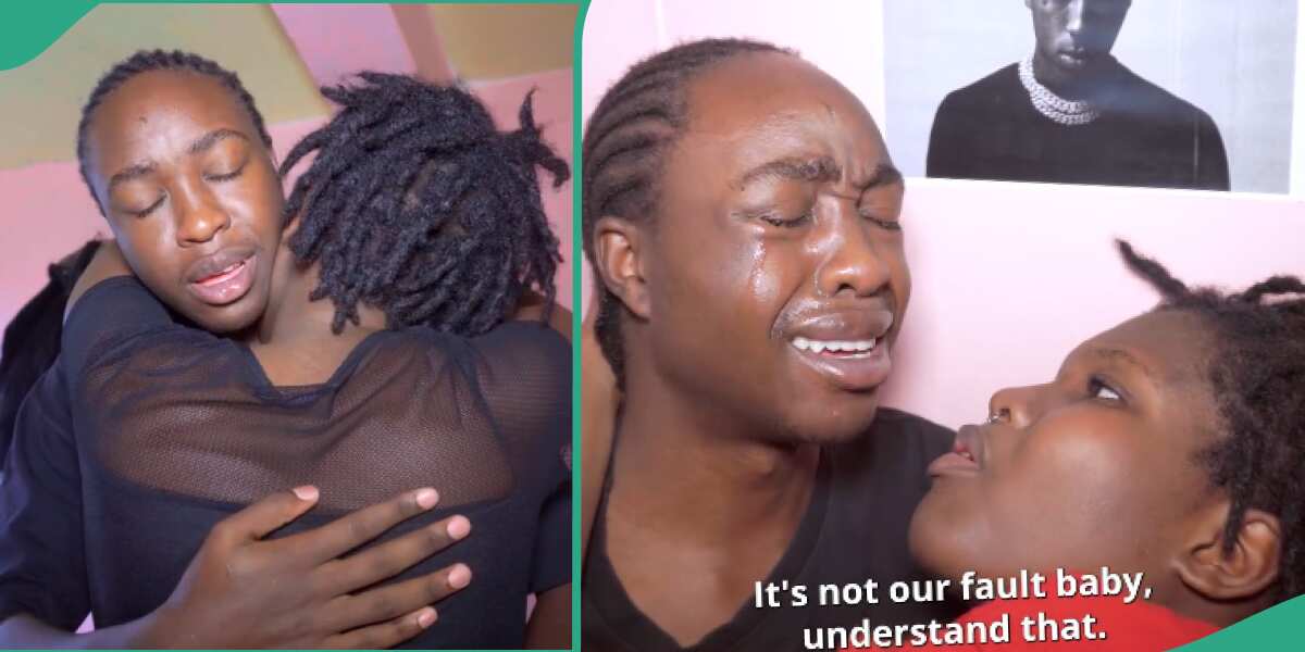 Young man sheds tears after finding out his pregnant girlfriend is his sister, video emerges