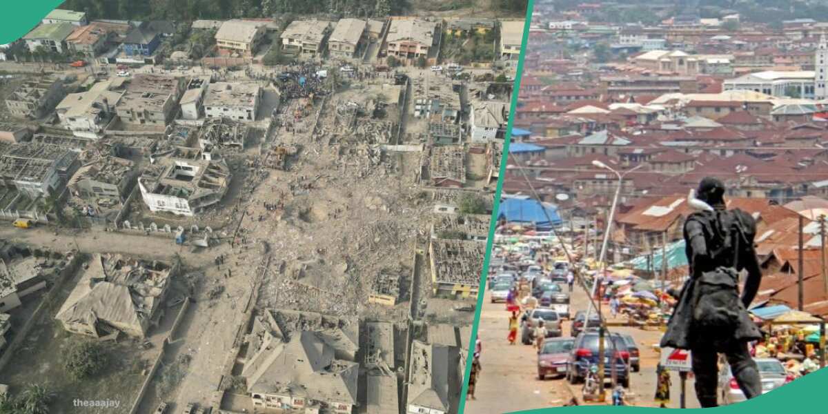 Ibadan Explosion: Drone Image Shows How Affected Areas Look Before And ...