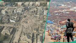 Ibadan explosion: Drone image shows how affected areas look before and after