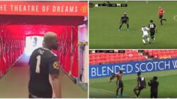 Man Utd don buy striker: Reactions as Falz scores at Old Trafford against an all-star UK team
