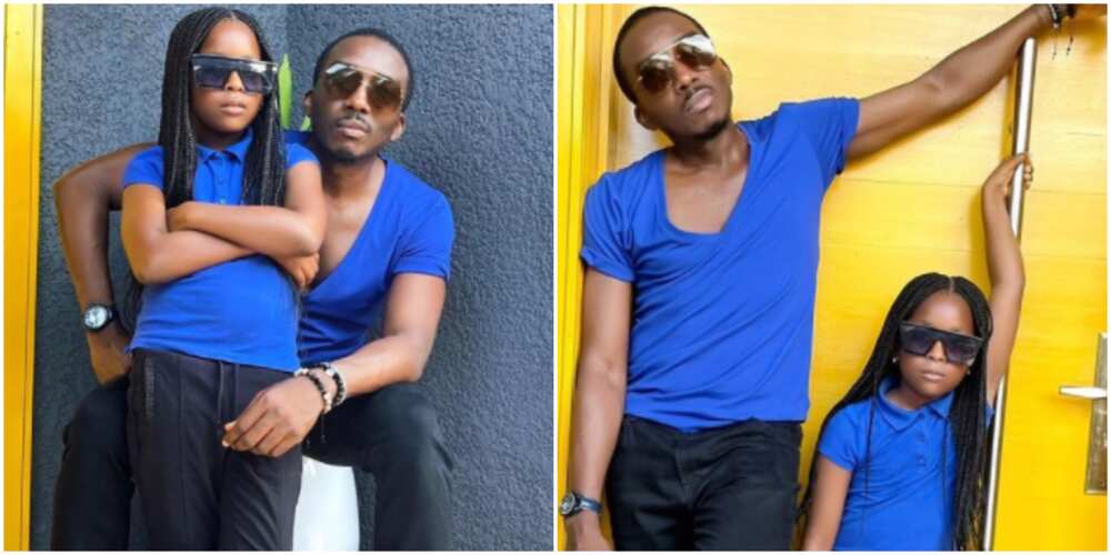 Bovi matches outfit with his daughter