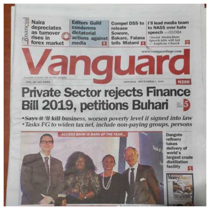 Nigerian newspapers review for Monday, December 2: Private sector