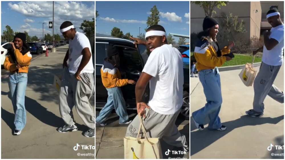 Father-daughter goals/man danced in front of child's school.