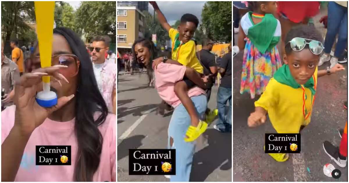 Tiwa Savage creates beautiful memories with son Jam Jam at Notting Hill carnival