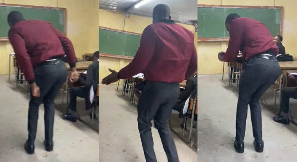 Teacher danced for students during class