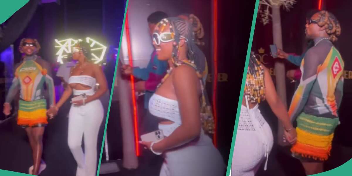 See video of Asake's outfit as he steps out with mystery lady that has got fans talking