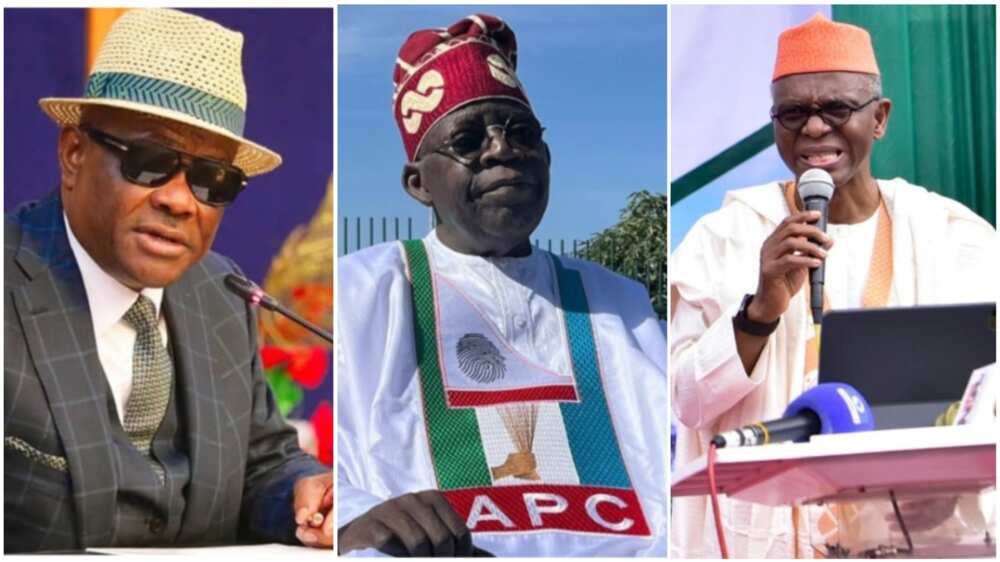 Nyesom Wike/Nasir El-Rufai/Bola Tinubu/APC/PDP/2023 Election/Rivers state