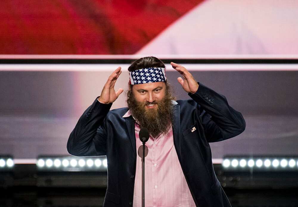 Willie Robertson, of the Duck Dynasty speaking on stage