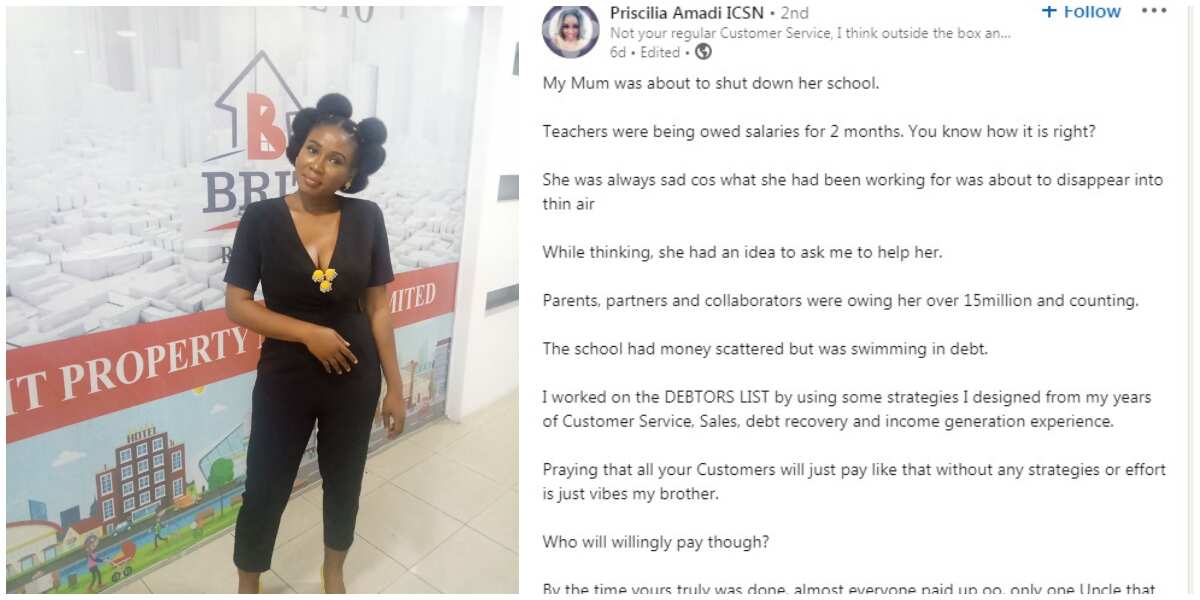 Nigerian lady shares surprising way she helped her mum recover N15m, sparks reactions