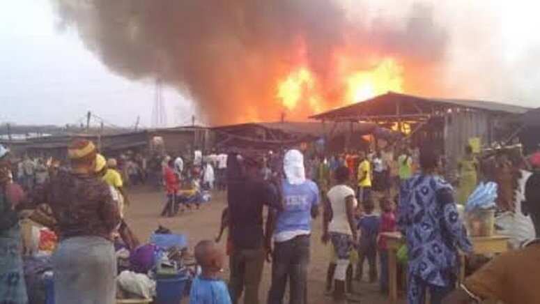 Atakumosa market fire: Goods worth millions of naira lost in Osun inferno