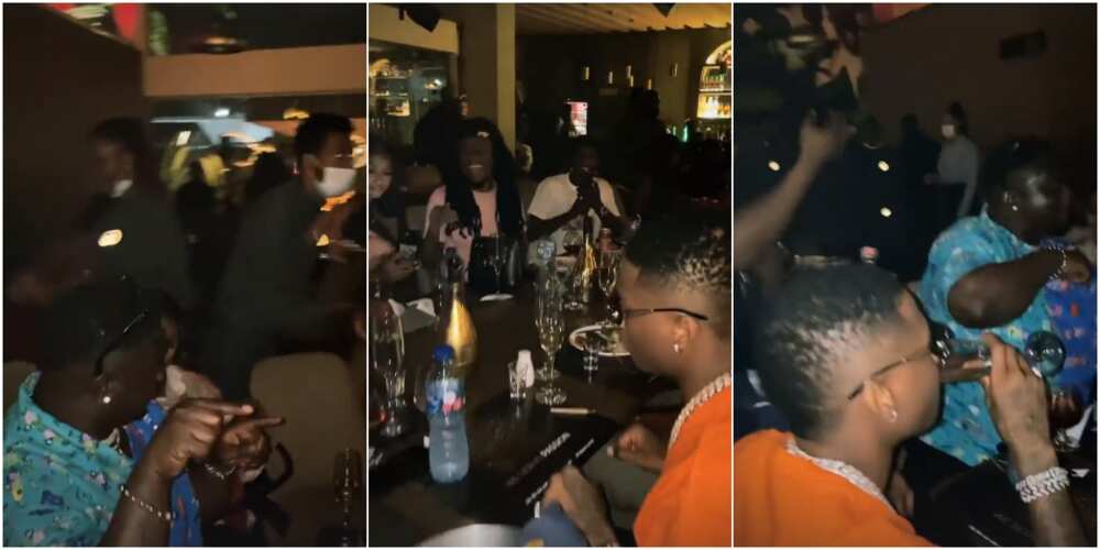 Wizkid steps out with his friends