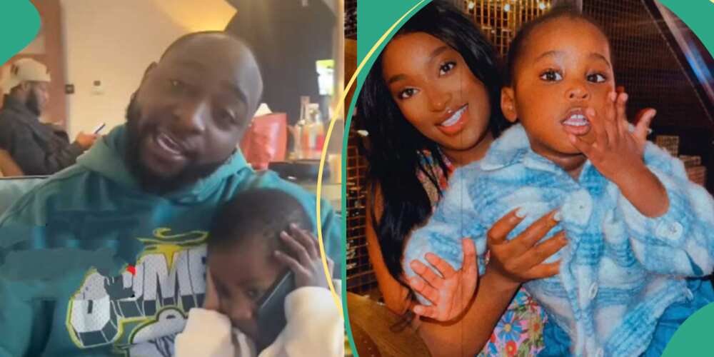 Rare video of Davido hanging out with his son Dawson creates a stir online.