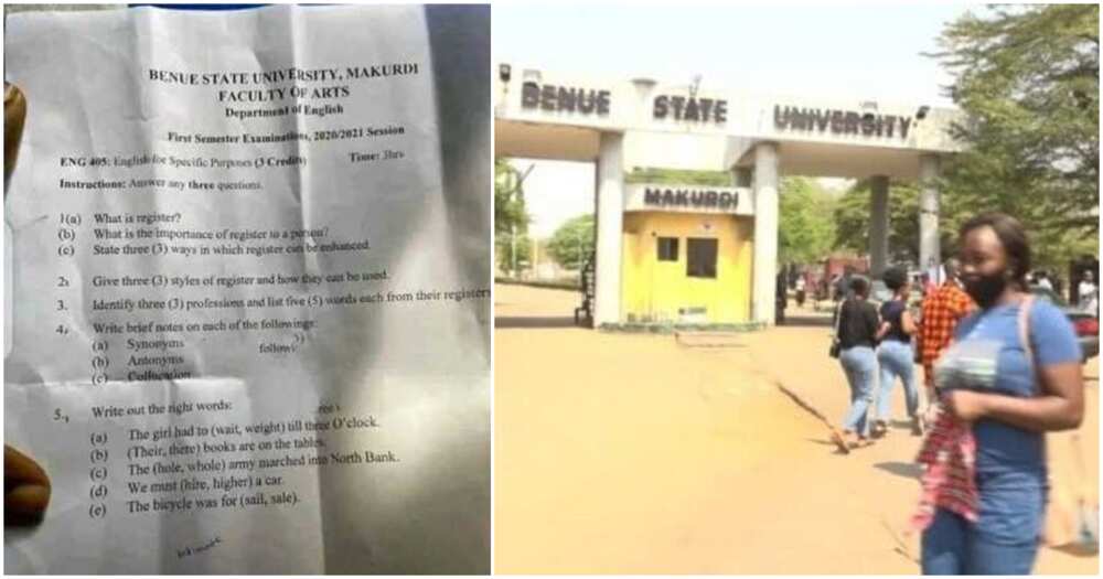 Benue State University, exam paper for final year students, too cheap