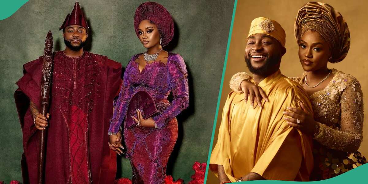Video: See the identity of lady picking Davido and Chioma's dollars at their wedding after singer cried out