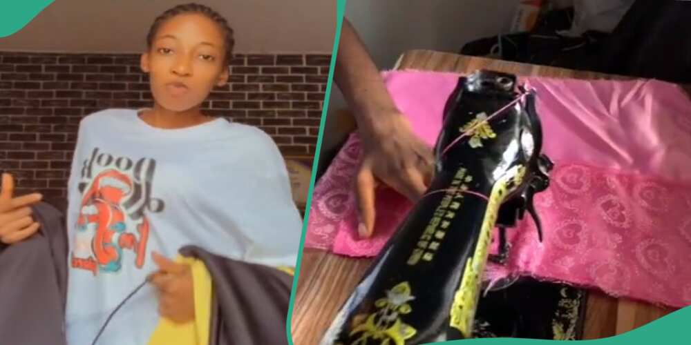 Young lady learns tailoring after mother's advice