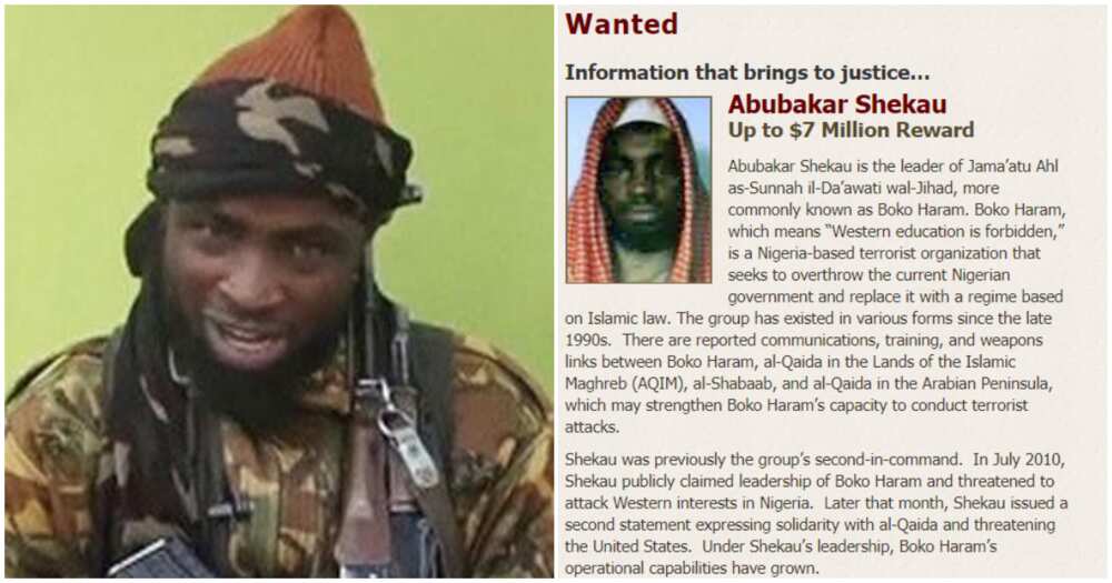 Abubakar Shekau: US Reacts to Reported Death of Boko Haram Leader, says ISIS Won’t get $7m Bounty