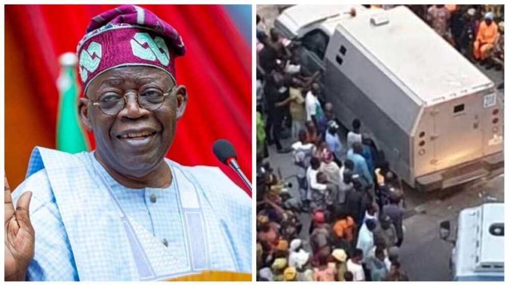 Bola Tinubu, APC, Lagos state, Bullion van, 2023 presidential election Bola Tinubu, APC, Lagos state, Bullion van, 2023 presidential election