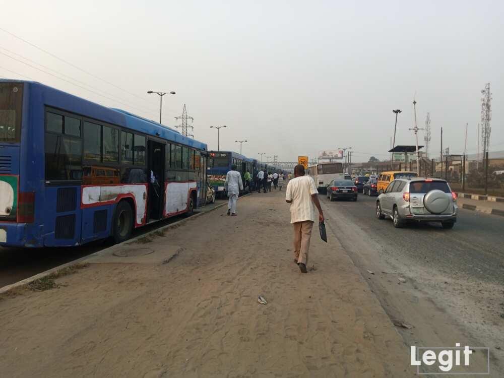 BRT Buses are not left out of the traffic congestion along at Ketu-Ojota road, Lagos. Photo credit: Esther Odili