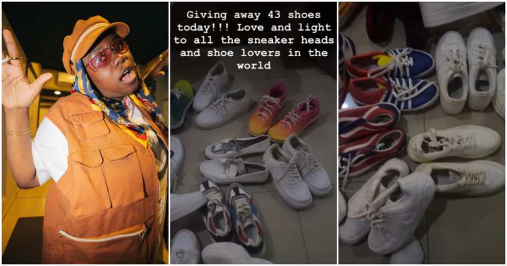 Teni gives out 43 shoes.