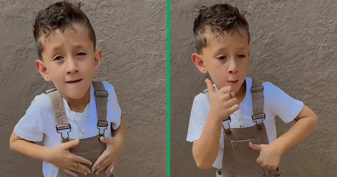 Cute little boy's beautiful Amapiano dance moves goes viral, netizens react (VIDEO)