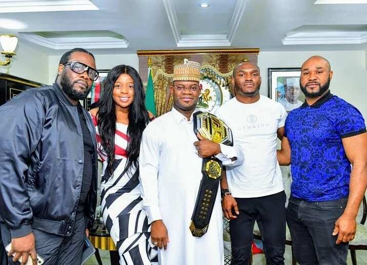 Nigerian UFC star, Kamaru Usman meets Kogi State Governor, Yahaya Bello