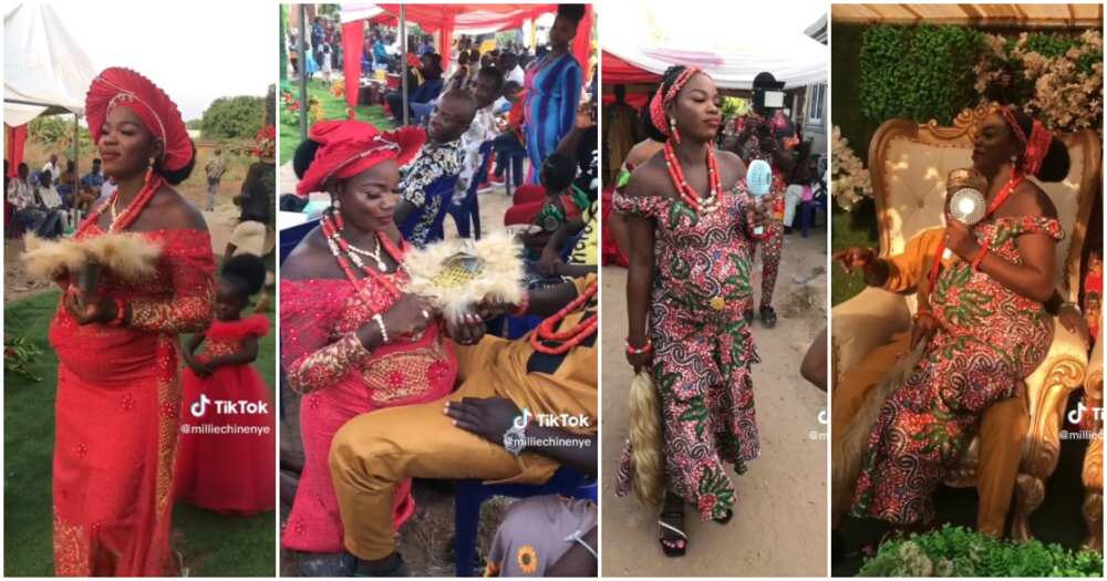 Heavily-pregnant Nigerian lady marries, Nigerian lady marries while being pregnant