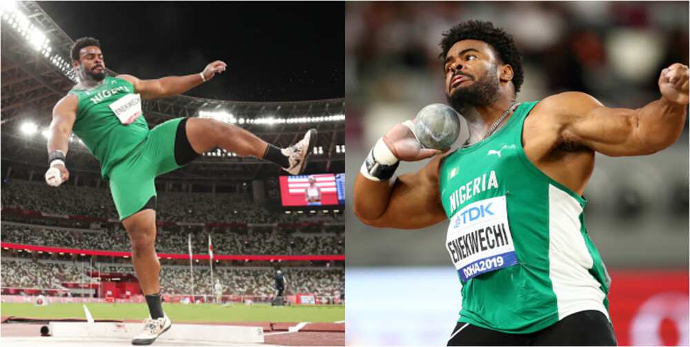 Nigerian athlete who qualified for field event finals spotted washing the only one jersey given to him