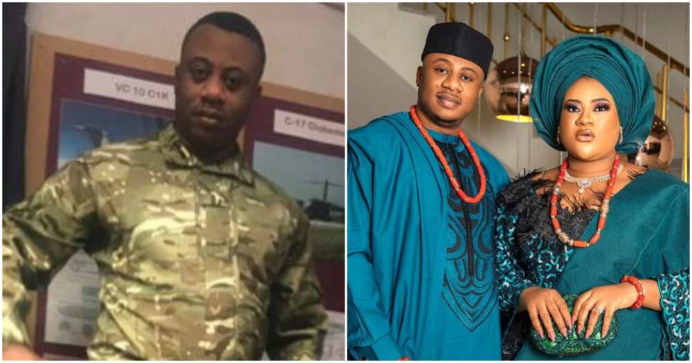 Actress Nkechi Blessing's former lover posts UK Armed forces photos