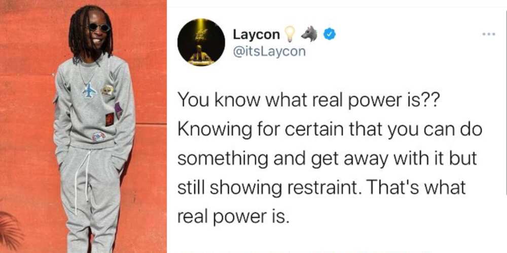 Real Power Is Showing Restraint When You Can Do Something and Get Away With It, BBNaija Star Laycon Says