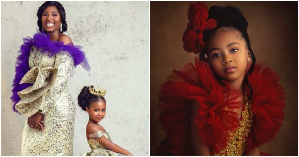 Actress Ufuoma McDermott and her daughter