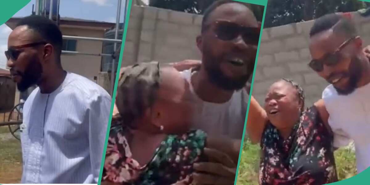 WATCH: Video of Nigeria man who returns after 11 years to reunite with mother emerges
