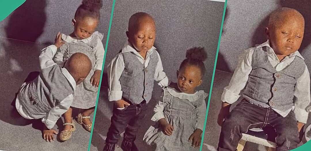 Watch video of little boy dozing off during a photo shoot at studio