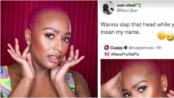 I honestly love the fact that you like my new hair: DJ Cuppy replies Twitter fan who desires to slap her head
