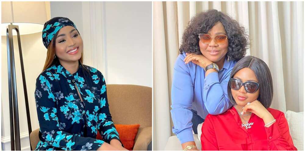 Regina Daniels' and mum.