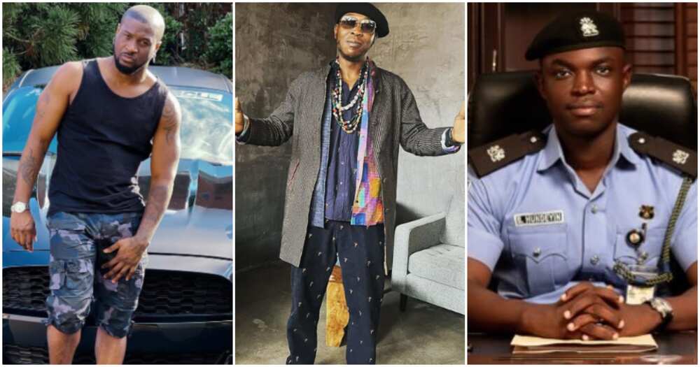 Singer Peter Okoye, Seun Kuti and PRO Ben Hundeyin Singer Peter Okoye, Seun Kuti and PRO Ben Hundeyin