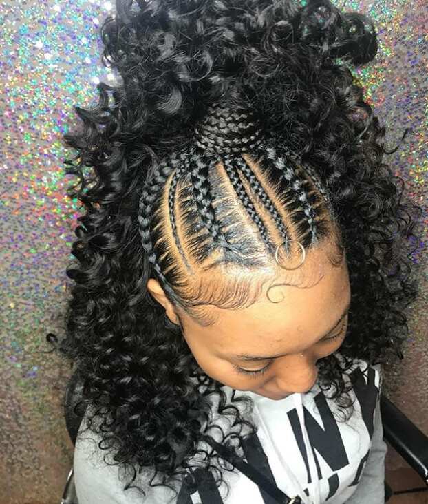 cornrow ponytail