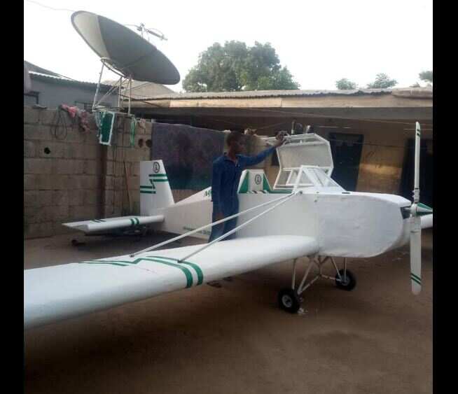 Bravo! 20-year-old Yahya Usman Ahmad constructs airplane model with local materials