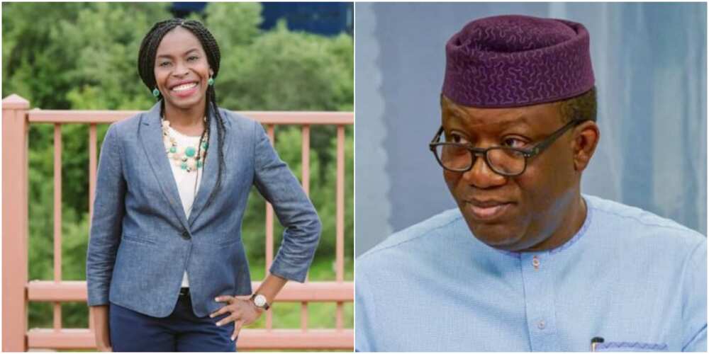 Nigerians react as Fayemi celebrates Esther Agbaje who won election in US