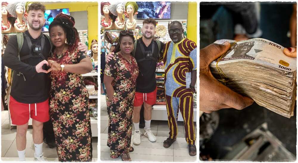 Photos of a Nigerian man Ojay and his wife as the got N776k from Zachery Dereniowski.
