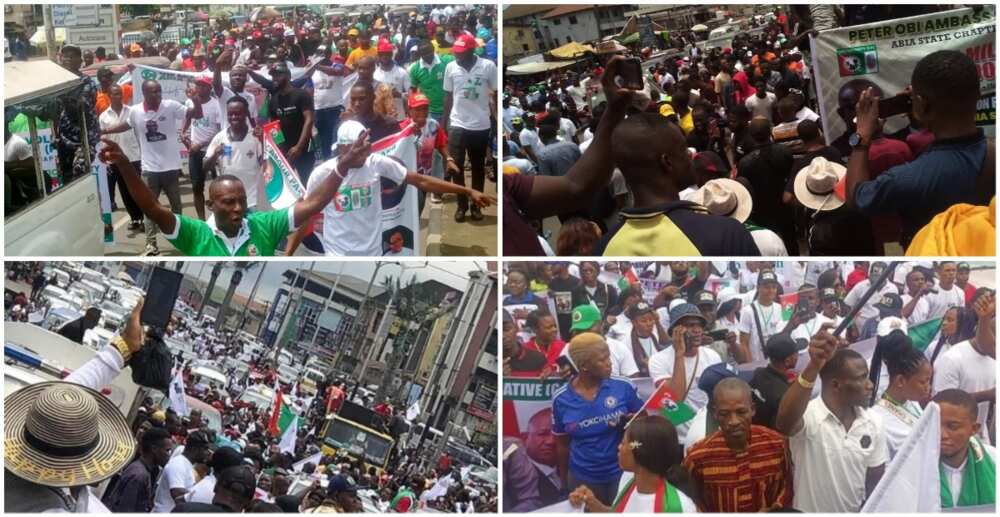Thousands in support of Peter Obi