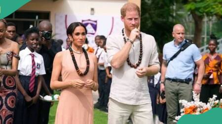 Prince Harry, Meghan Markle arrive in Nigeria, step out for first outing, video, photos emerge