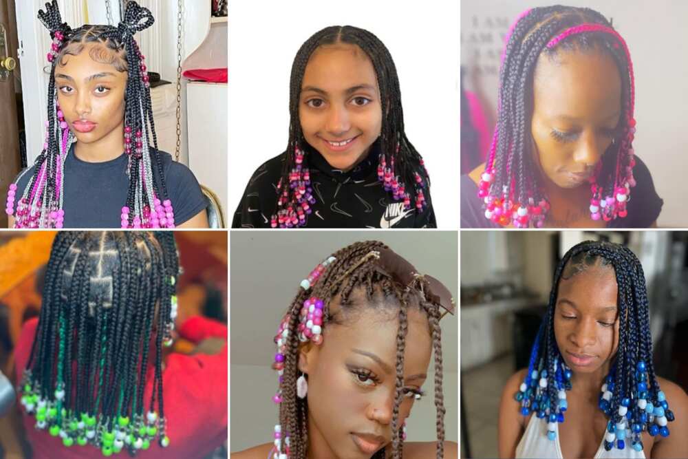 Trendy short box braids styles 