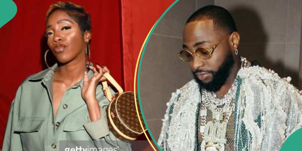 Fans dig up throwback video of Tiwa Savage saying she lived with Davido before amid their rift.