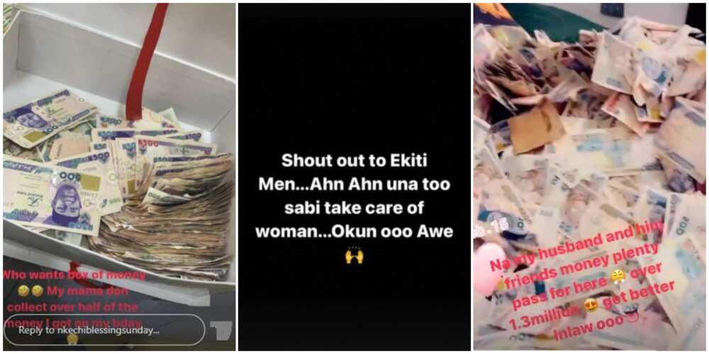 Nkechi Blessing shows off cash received on her birthday, says it's over N1.3m